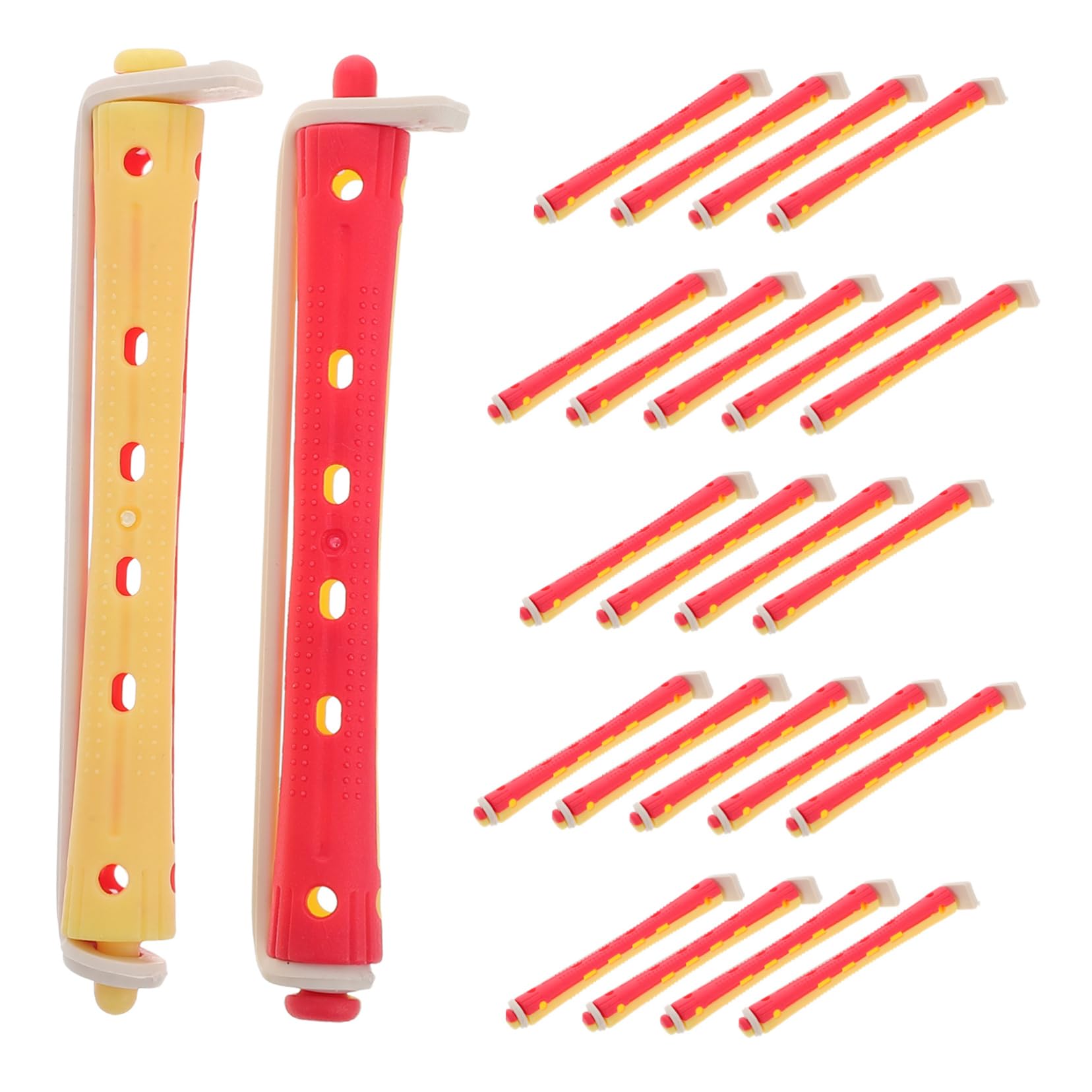 HONMEET Plastic Hair Curlers for Women 24pcs Hair Perming Rods for Soft Waves Heatless Curling Rods Set No Heat Easy to Use