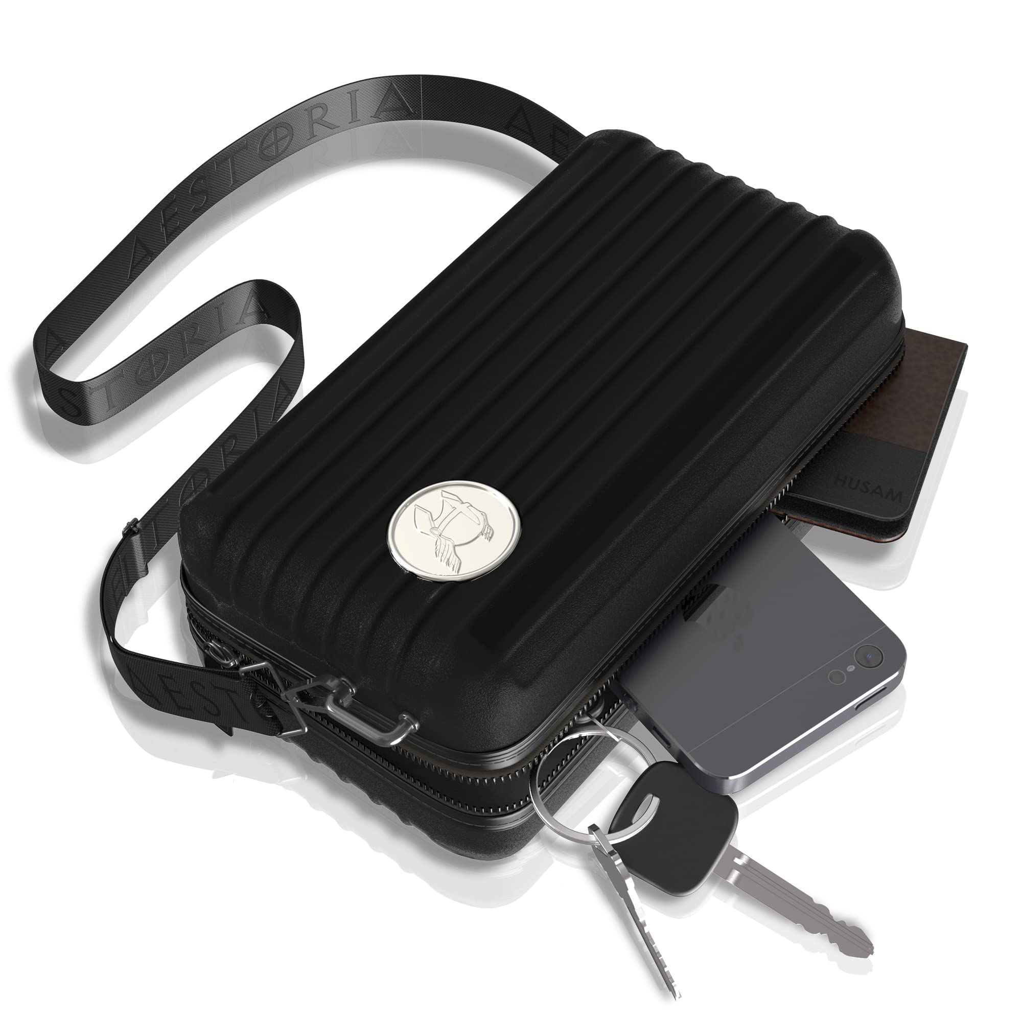 Aestoria Hardshell Clutch Purses for Women - Adjustable Leather Strap with Light Weight & High Resistance