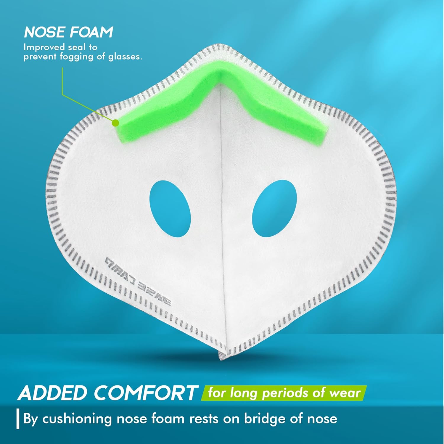 BASE CAMP Prolonged Comfort M Plus Dust Mask 2 Pack Bundle Green Dust Mask 1 Pack Total 12 Filter
