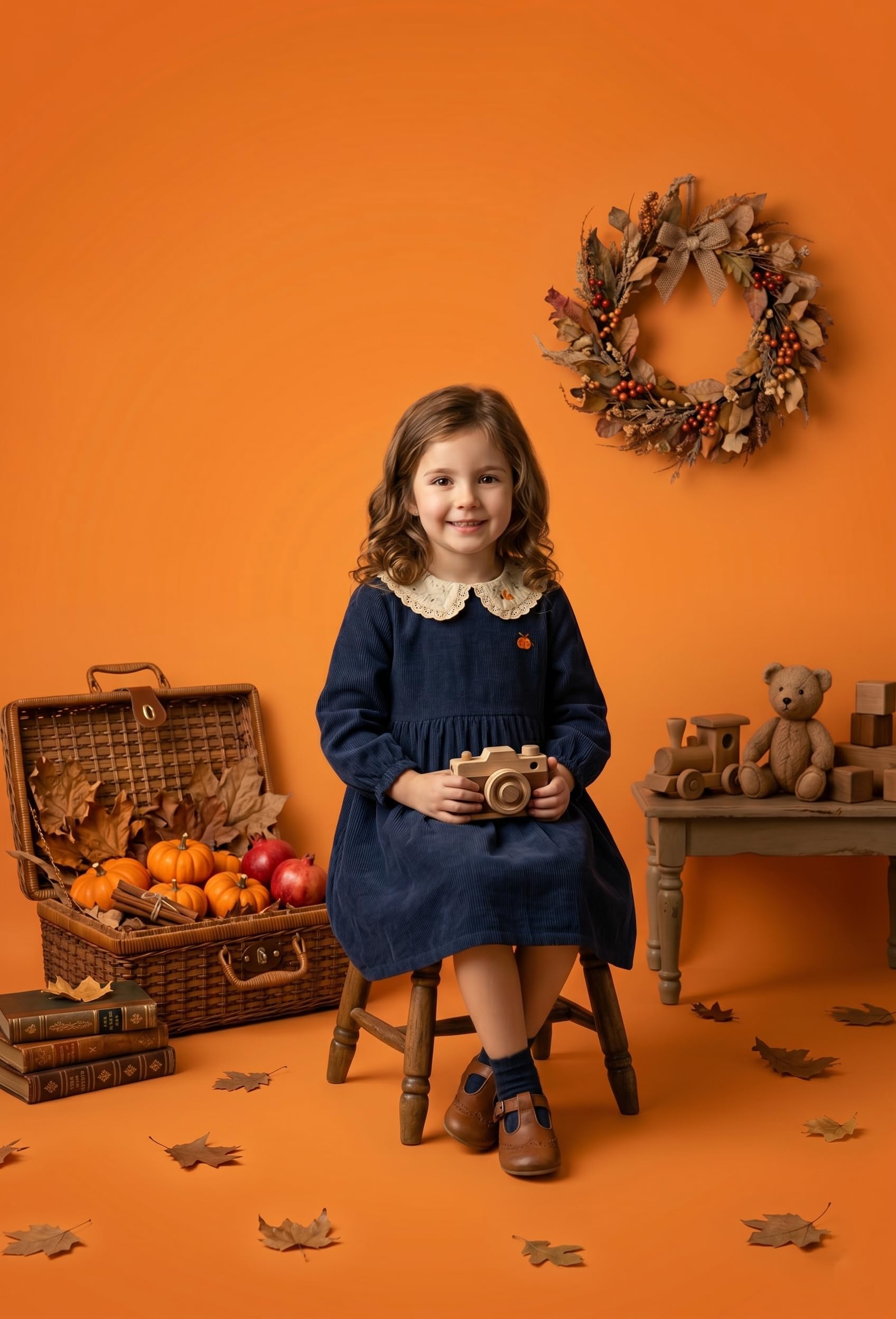 Kate Photo Studio Telón de Fondo Naranja 1.5x2.2m/5x7ft Microfibra Pura Fondo Plegable Accesorios de fotografía Paño Grueso y Suave para sesión de Fotos de bebés Agradable para la Piel