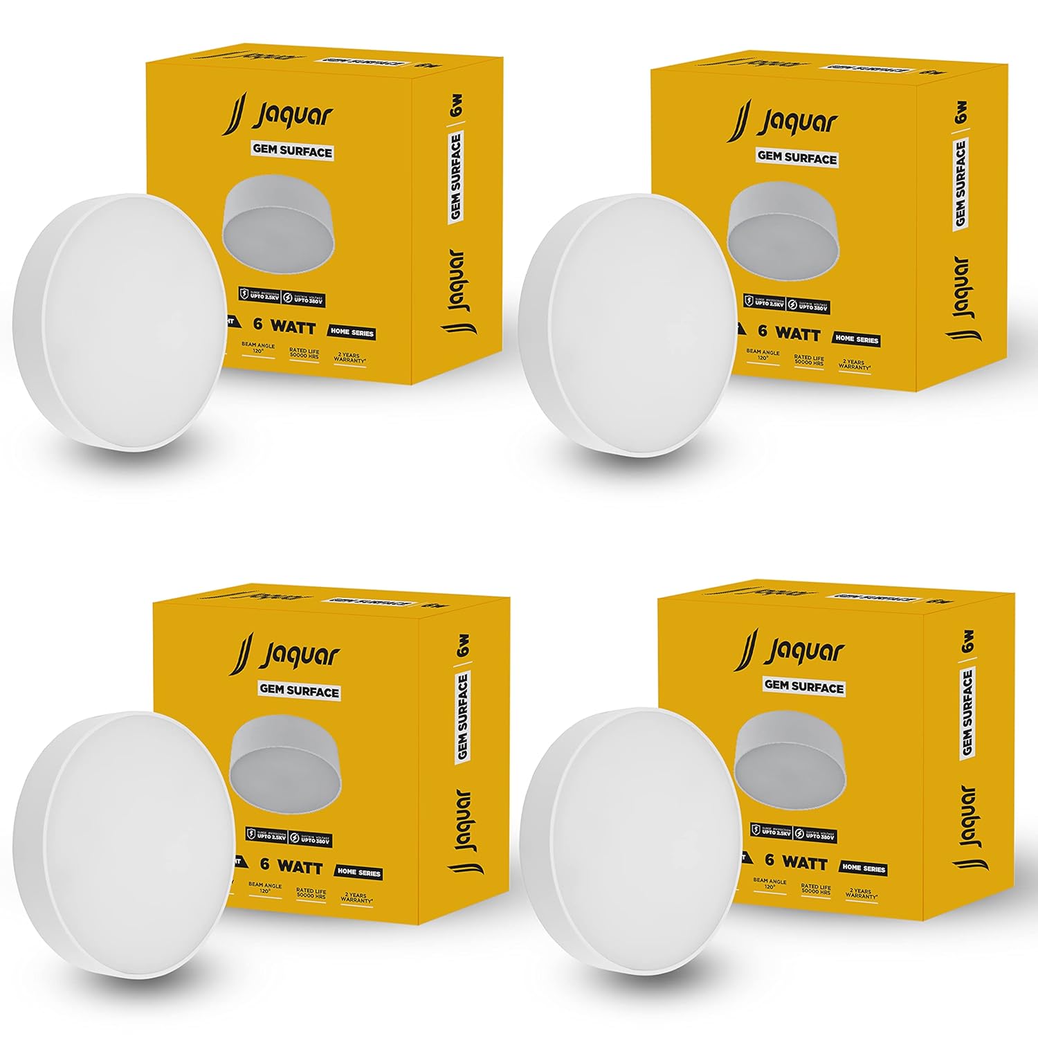 Jaquar 6W LED Gem Trimless Round Surface Mount Down Light No False Ceiling Required Warm
