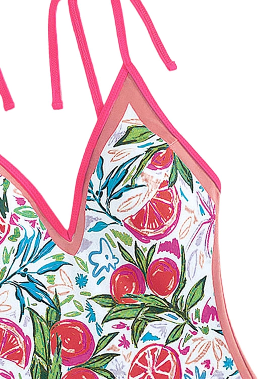 Women's One Piece Swimsuit Graphic Printed Tie Shoulder Monokini Tummy Control Swimwear Bathing Suits - Image 5