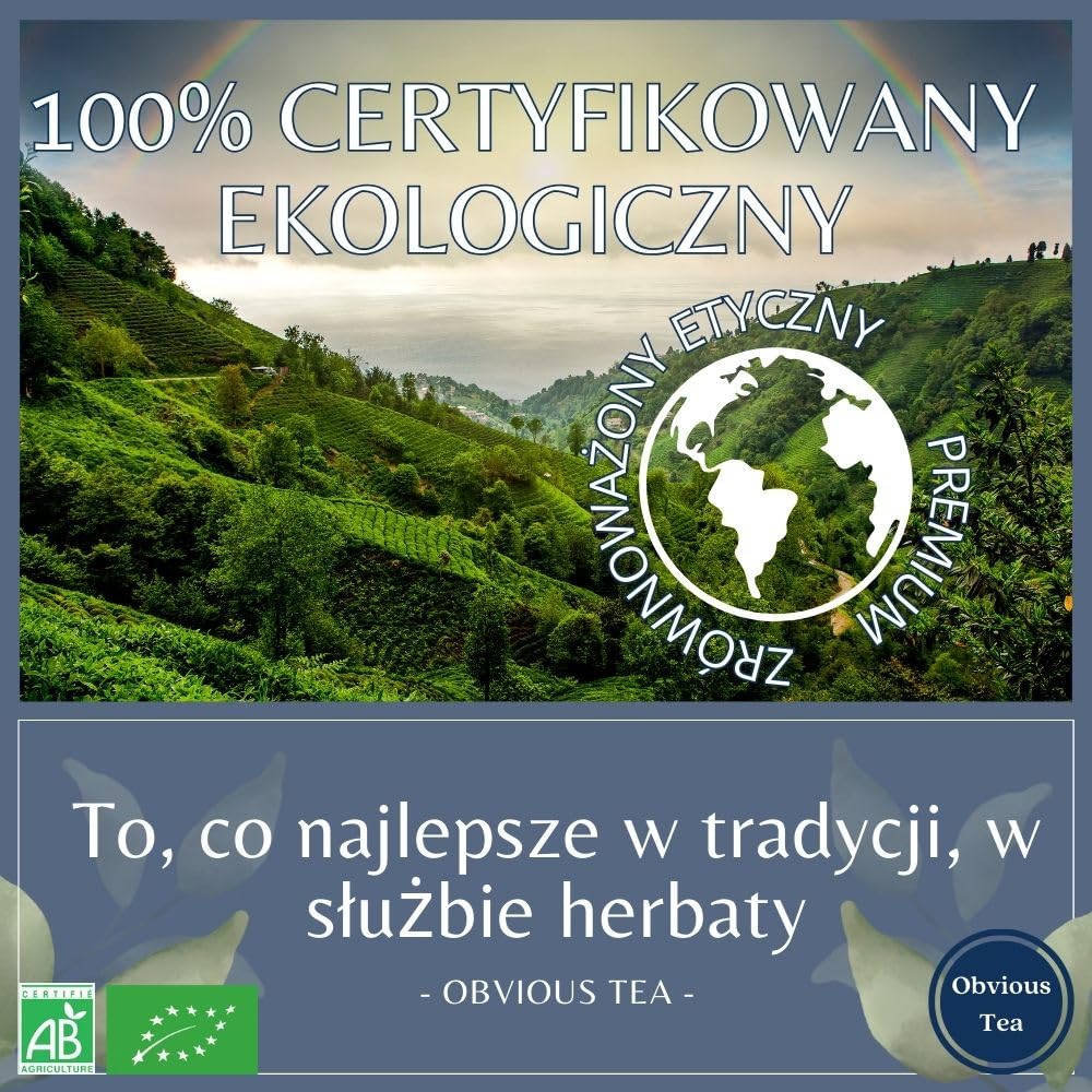 Organiczna czarna herbata Darjeeling SFTGFOP1 w liściach – herbata wegańska, w 100% naturalna, bez GMO – z upraw ekologicznych – pakowana we Francji – woreczek 100 g (50 filiżanek)