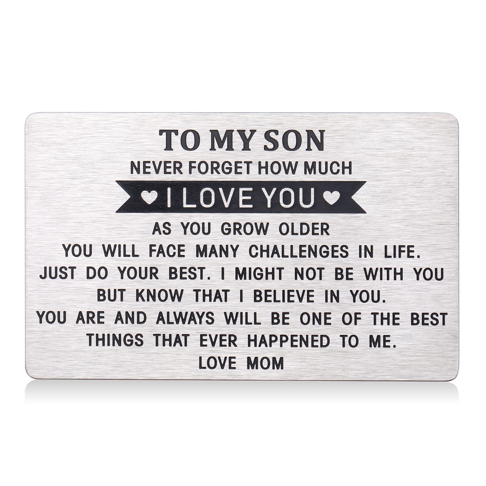 Brieftaschenkarte „To My Son“ – Personalisierbares Geschenk Für Sohn, Geburtstag, Valentinstag