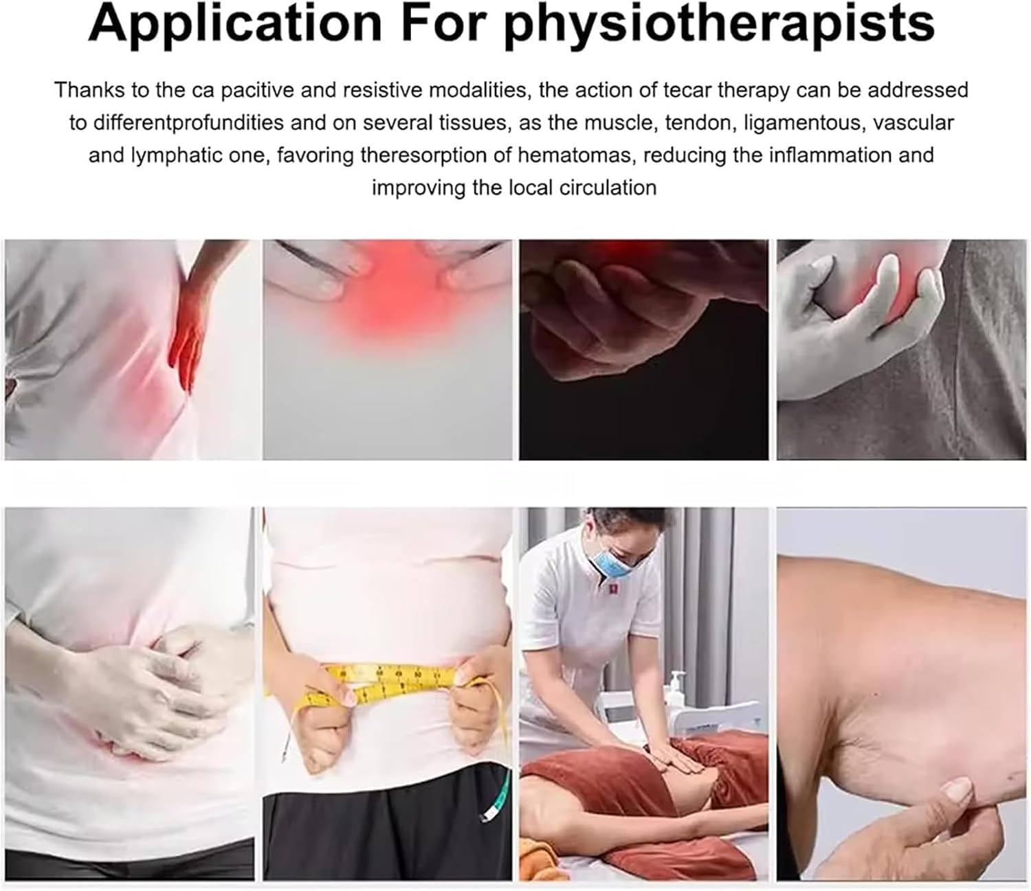 Dispositivo de radiofrecuencia para Lifting Facial y Corporal, reafirmación de la Piel, máquina de Adelgazamiento Corporal y reafirmación de la Piel, máquina de Terapia Tecar de 448k White