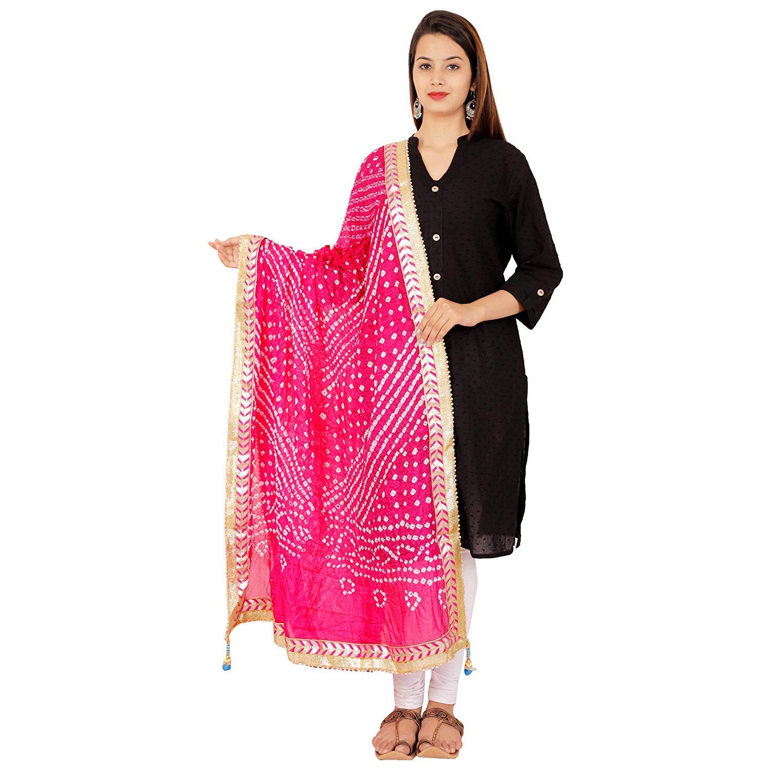Women's Geometric Silk Dupatta-image-27