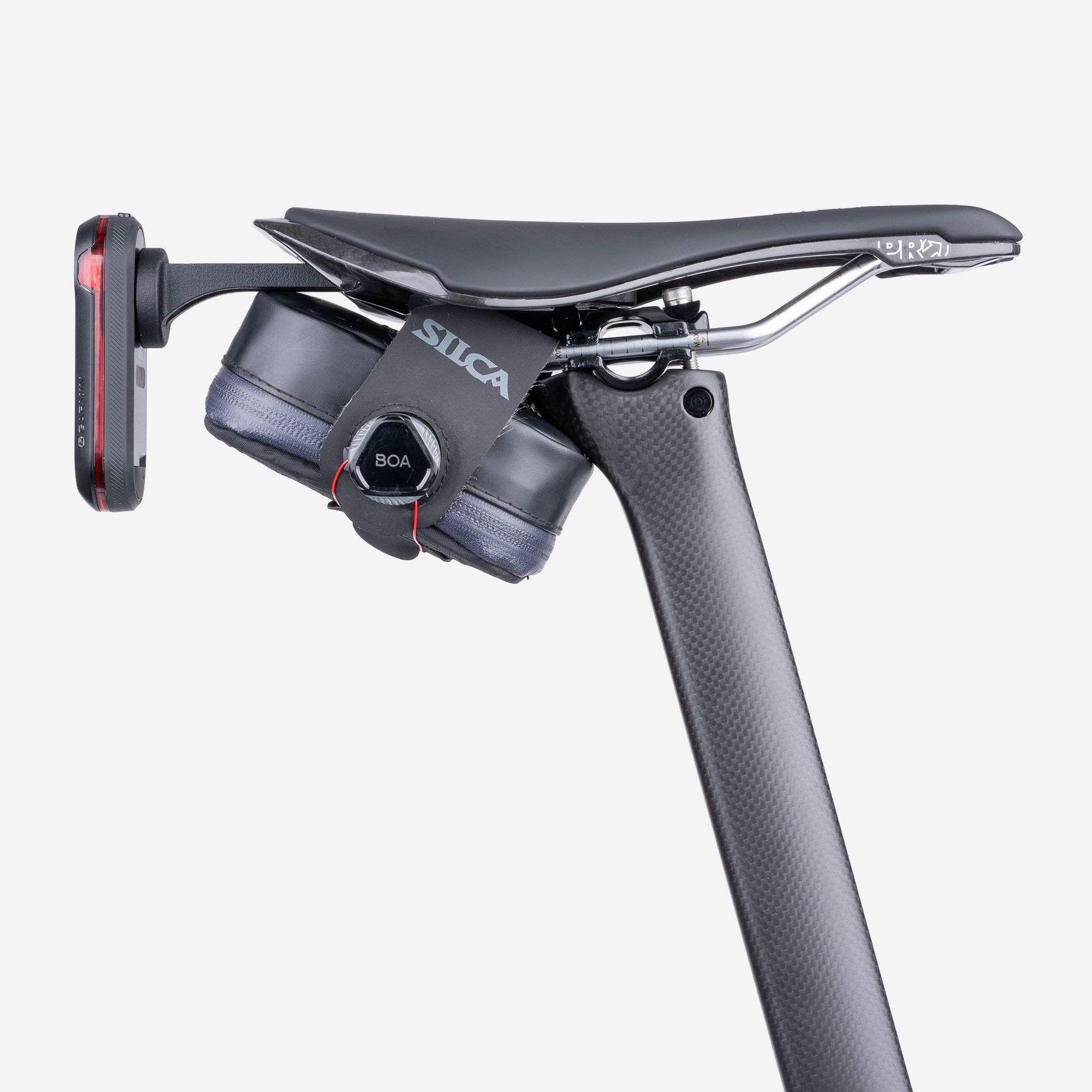 Supporto sella - compatibile con sella Shimano PRO Stealth - compatibile con Garmin Varia 515, RearVue 820 & AirTag