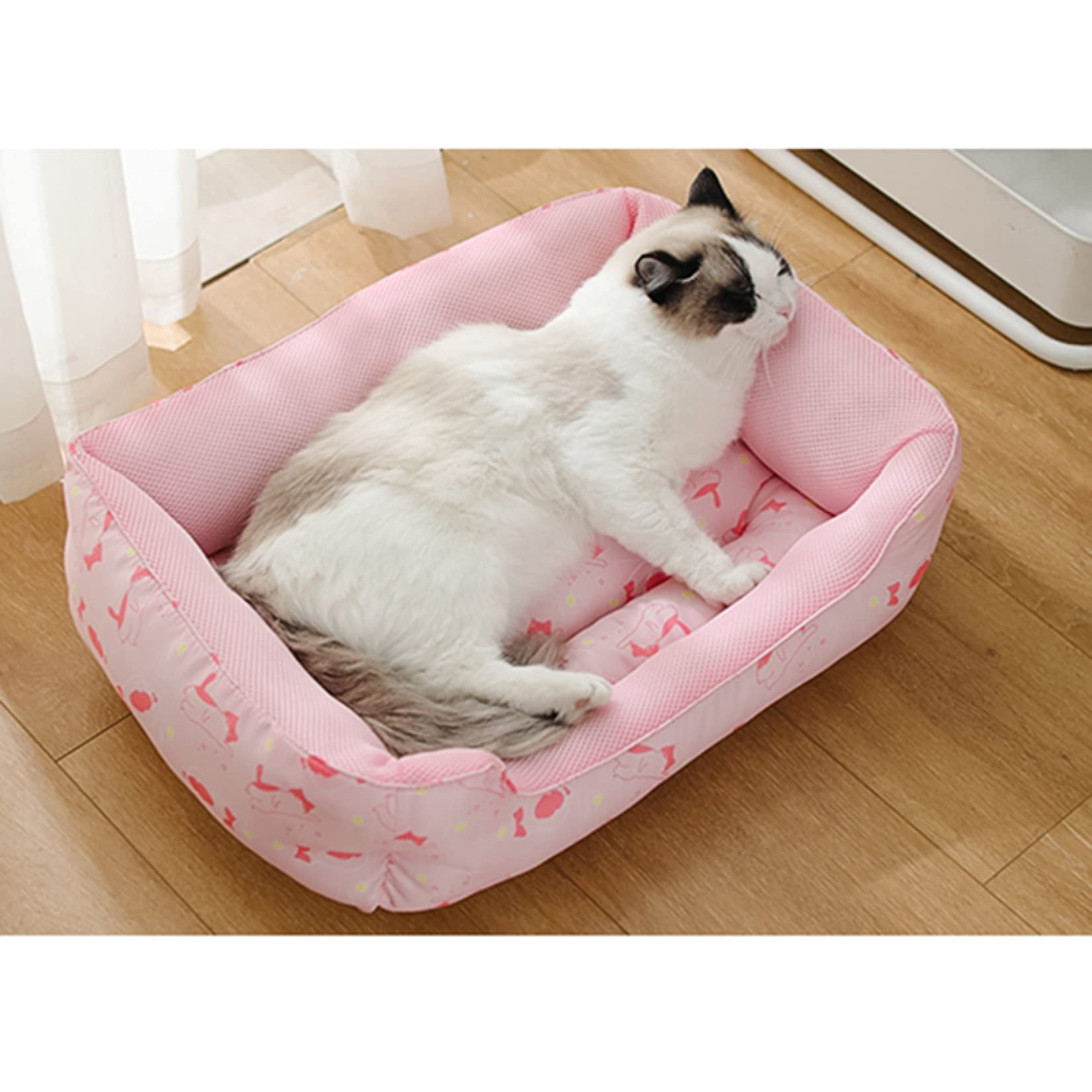 Amazon | ペットベッド 夏用 ピンク 猫ベッド 犬ベッド ペット