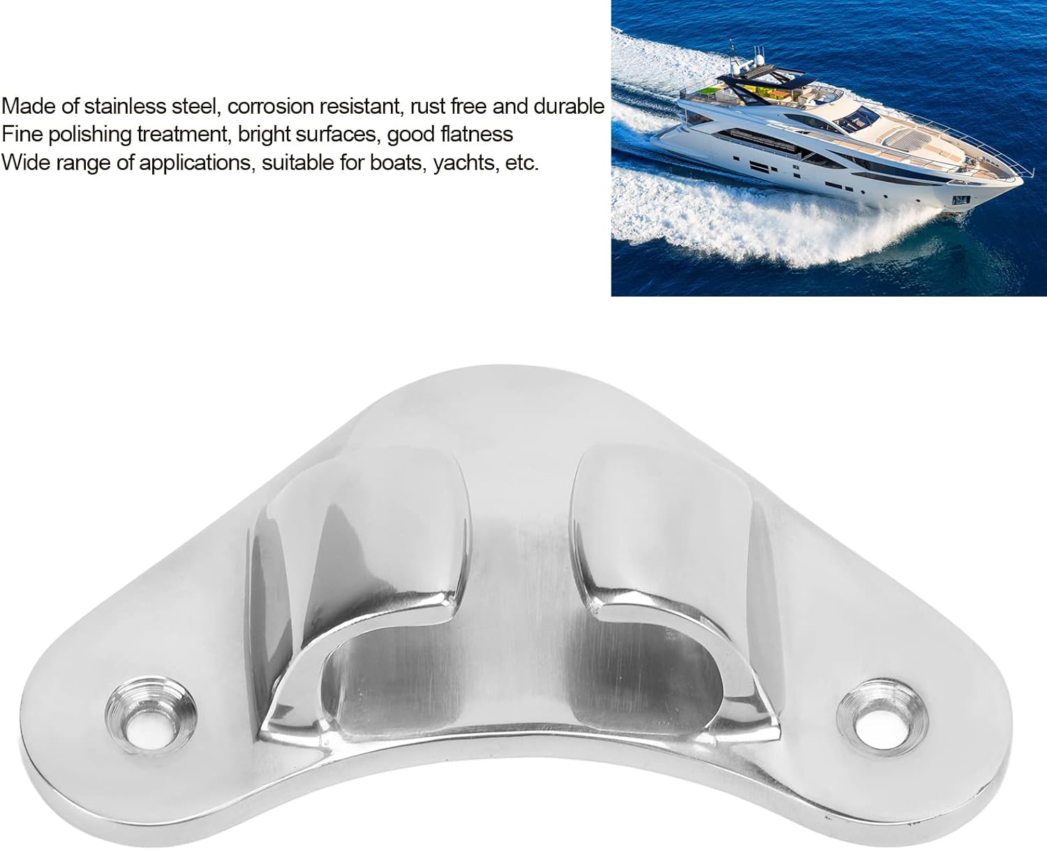 Boat Fairlead, Akozon Bow Chock Cleat Line Chock Stainless Steel Straight Bow Cleat Line Chock for Ship Yacht Boats : Sports & Outdoors