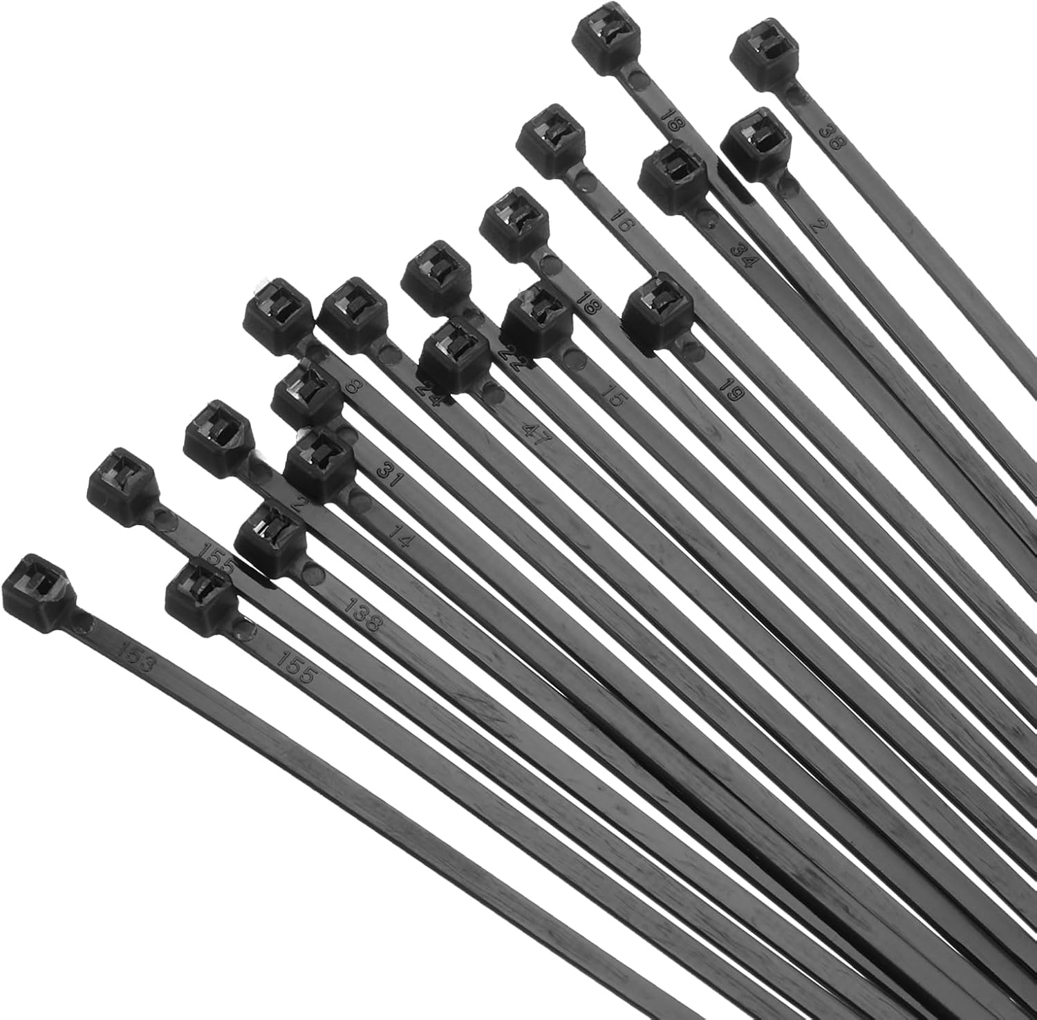 MECCANIXITY 100PCS Cable Zip Ties 4 Inch, Self-Locking Nylon Wire Ties Heavy Duty with 18 LBS Tensile Strength for Indoor and Outdoor, Black