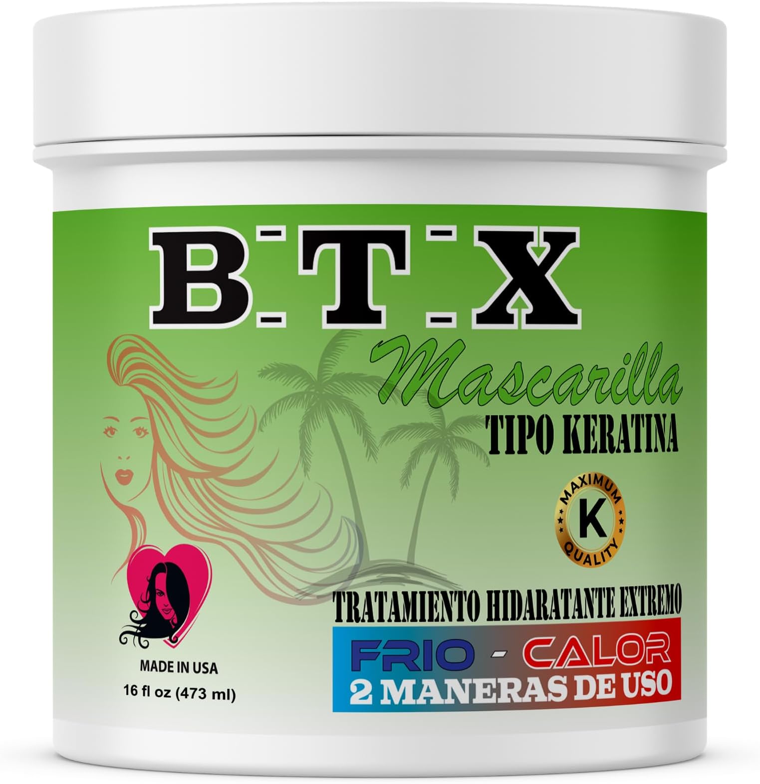 Kachita Spell BTX Deep Conditioning Keratin Hair Treatment Mask, 16 floz