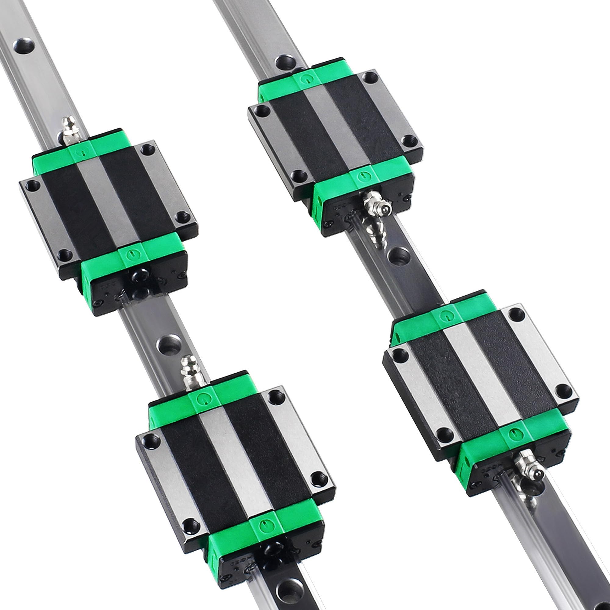Set di guide lineari, 2 binari lineari HGR20-300 mm, con 4 blocchi scorrevoli HGW20CC + 4 blocchi di limitazione per stampante 3D CNC