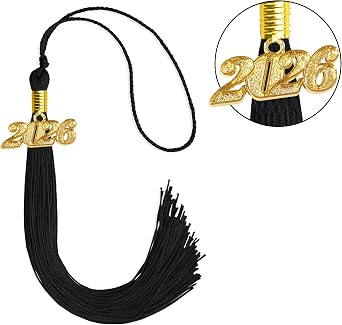 Unisex Adult Matte Graduation Cap with 2026 Tassel Year Charm for High School & Bachelor Master