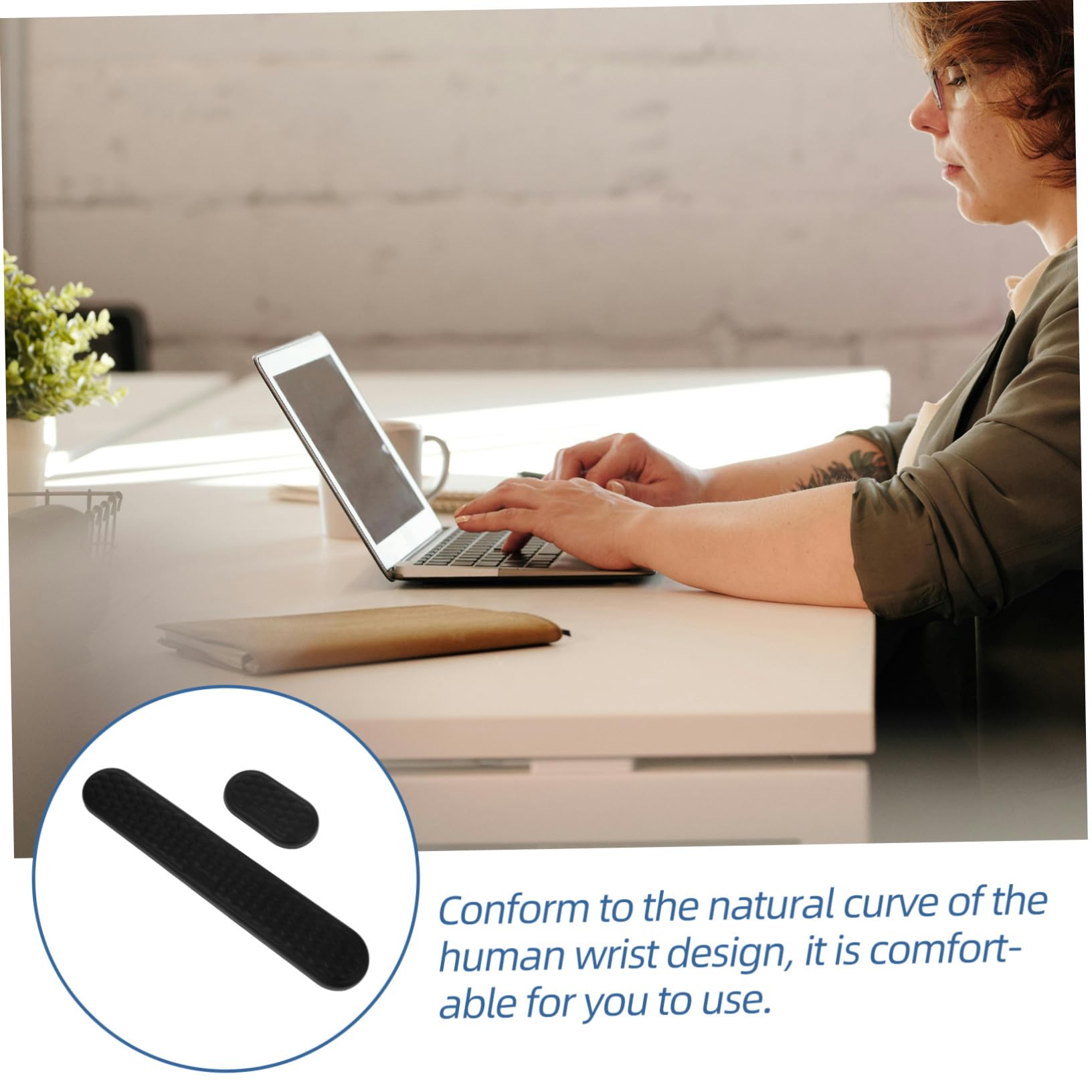 Tastaturunterstützung Ergonomisch für Büro und Home-office Handgelenkauflage Rutschfest aus Silikon Mauspad Kompatibel mit Laptop und PC Handgelenkstütze für Tastatur und Maus