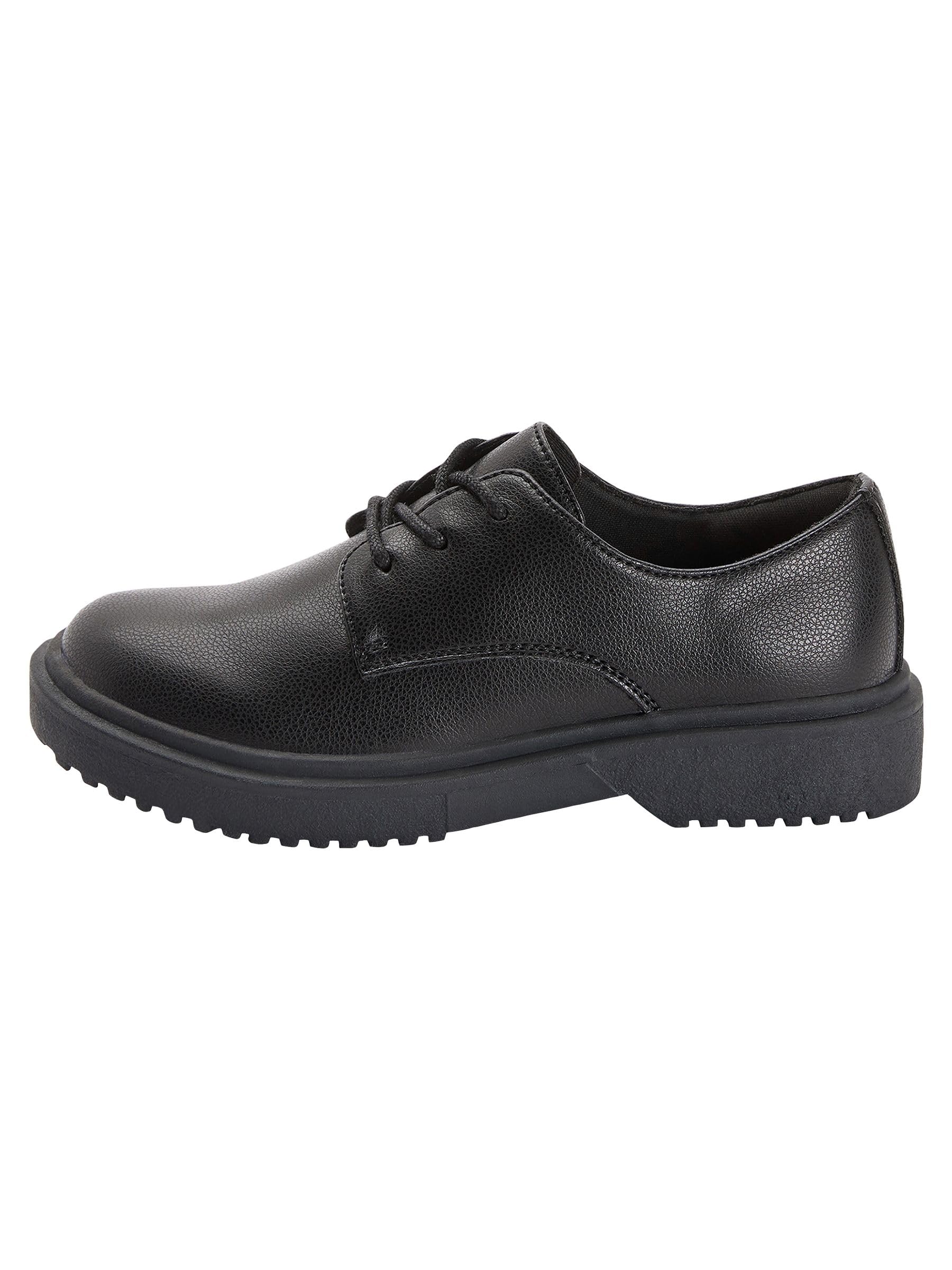 NEXT Ragazza Scarpe Stringate per la Scuola con Suola Spessa Black Matt 39