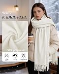 Femmes Pashmina Châles et Enveloppes pour robes de soirée Soirée de mariage Demoiselle d'honneur hiver chaud longue écharpe Châle