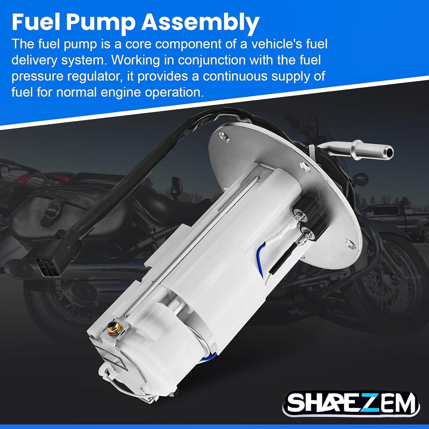 49040-0818 Fuel Pump Fit for Kawasaki Vulcan 900 Custom 2007-2023, Fuel Pump Assembly for Kawasaki Vulcan 900 Classic 2006-2023 Replace 49040-0022