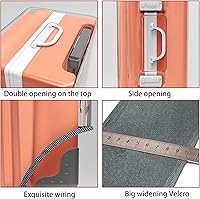 Vista 6 de Cubierta de equipaje de PVC transparente protectores de maleta para maleta aprobada por la TSA, marco transparente