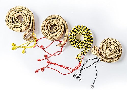Handpan Rope Braid, Handpan Rattan Rope Surround Decoration, Apply to 21Inch -25Inch Steel Drum, Pure Handmade, Protection Buffer, Eliminate Noise Color C