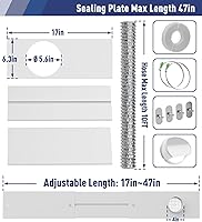 Vista 2 de Kit de ventilación de secadora para ventana, kit de ventilación de ventana ajustable con cubierta de ventilación de secadora para exterior, manguera
