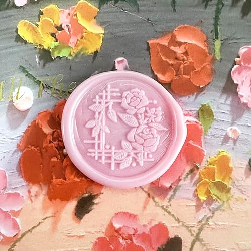 Miniatura 5 de 3 piezas de sello de cera de rosa de repuesto de cabeza retro antigua de cera de sellado de álbumes de recortes cabeza para invitaciones de fiesta