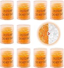 Wisesorb 1 Gram 100 Packs Desiccant Canister, Silica Gel Clear Capsules, Orange to White Indicating Desiccant Capsules, Food Safe Moisture Absorbers for Storage
