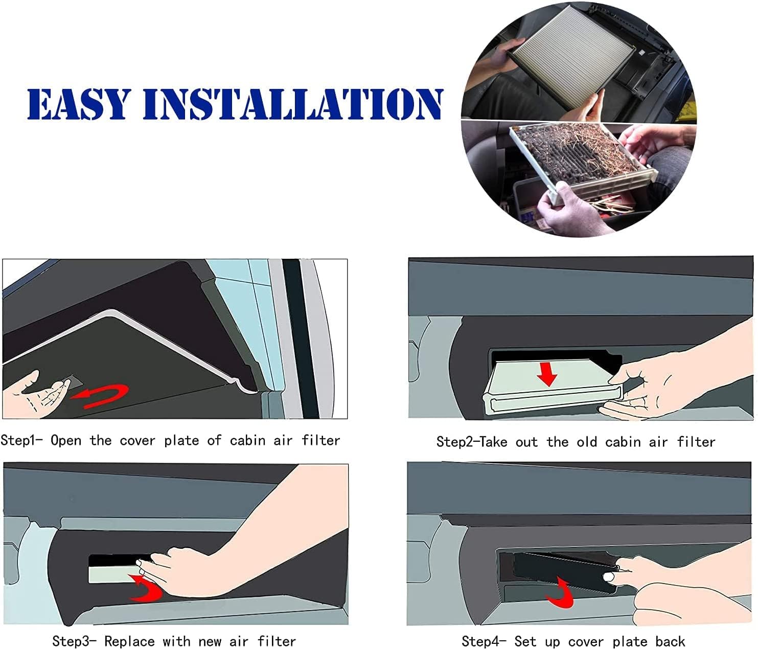 2 Pack Cabin Air Filter for Mazda 3 (2019-2025),CX-30 (2020-2025),CX-50 (2023-2025), Replace BDTS61J6X,Made of Melt-Blown Nonwoven.