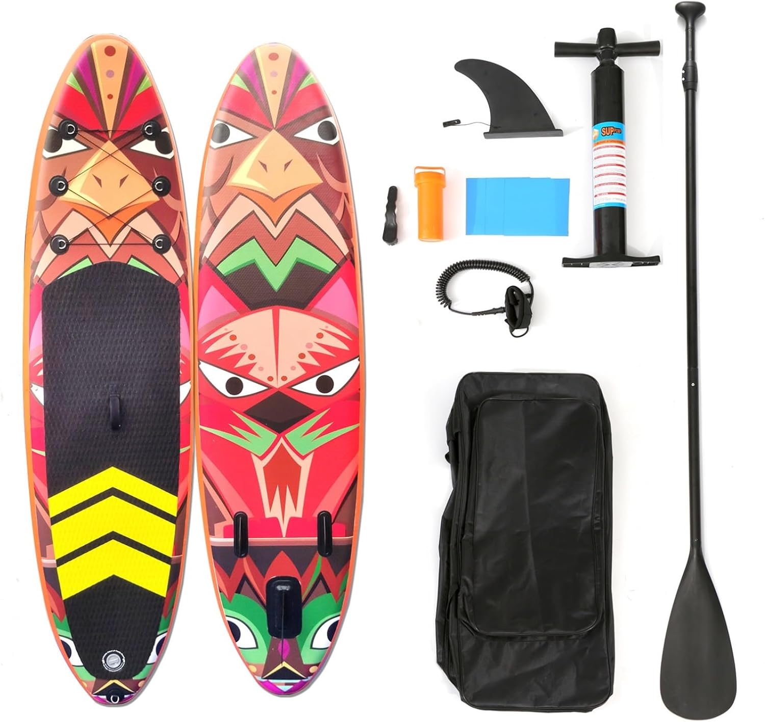 Paddleboard Inflatable Double Layer Paddle Board with Pump Stand Up Surfboard Backpack Fold Boards (One Color 310 * 81 * 15cm)