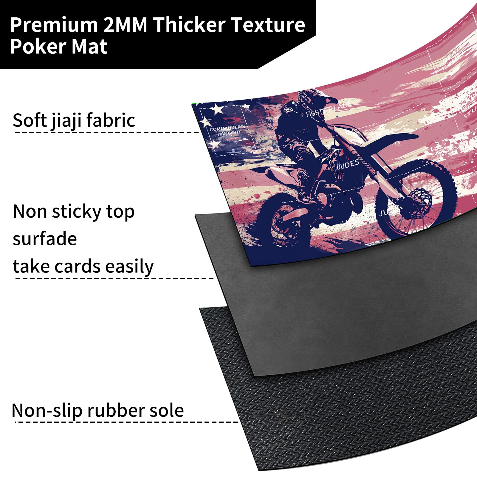 Amazon.com: Playmat for MTG,Card Playmat Stitched with Zones for MTG Card  Game Playing, TCG and Board Game Mat for Cards,Mousepad Desk Mats,Game Mat  24 x 14 inches-Biker USA Flag : Toys &