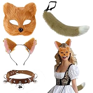 Set Cosplay Per Gatti, Guanti Di Peluche, Orecchie, Coda - Foto 4