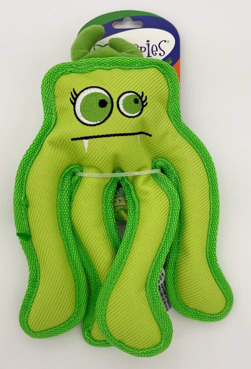 Alien Chicklet Specter Dog Toy (Small and Medium Dog Toy) by Loopies - Small 8 inches, Green