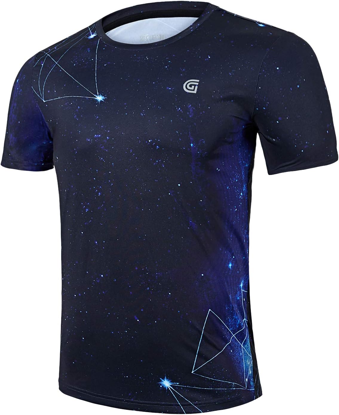 GEEK LIGHTING Men's Athletic Workout Shirts Sports Short Sleeve Tee Running Fishing T-Shirt