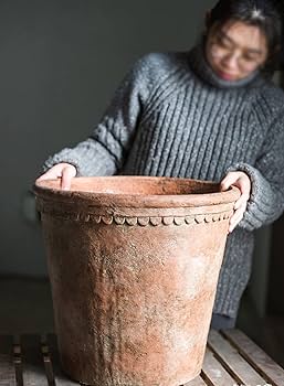 Indoor Gardening Large Vintage Terracotta Flower Pot, Size