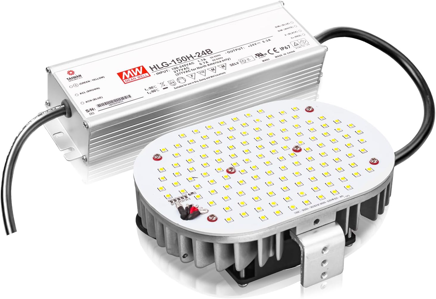 OSTEK 75 Watt LED Shoebox Retrofit Kits, E39 Mogul Base 5000K Shoebox Retrofit Lights Replacement for High Bay, Area Parking Lot, Street