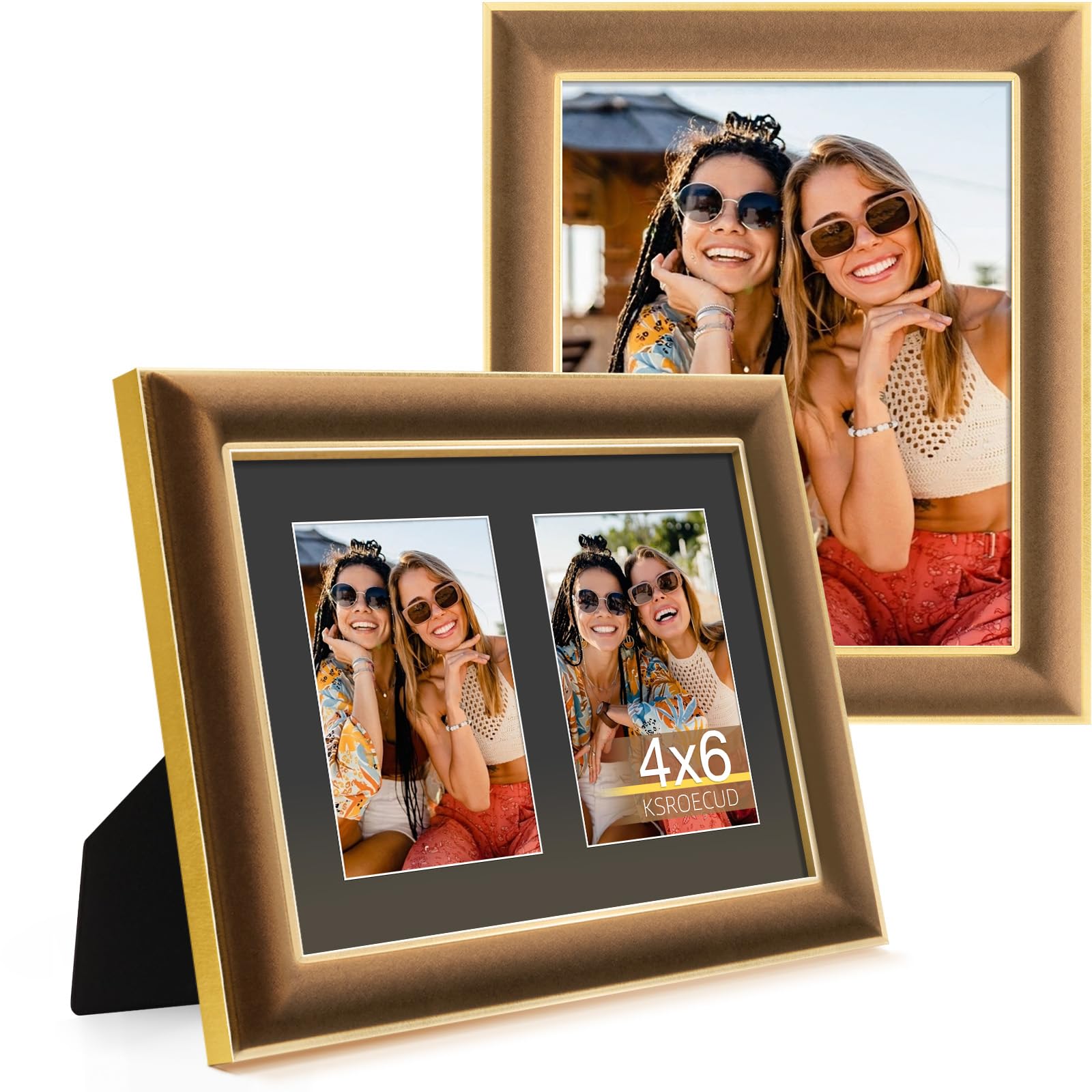 Amazon.com - KSROECUD 8x10 Velvet Picture Frame with 2 Opening 4x6