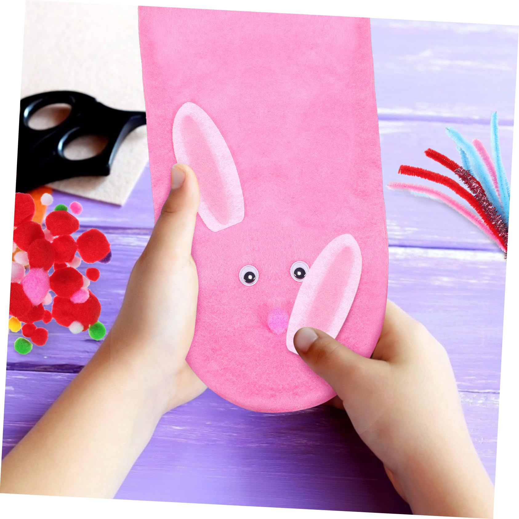 Mipcase Kit per Creazione di Burattini Fatti a Mano con Occhi e Materiali Artigianali in Cardata
