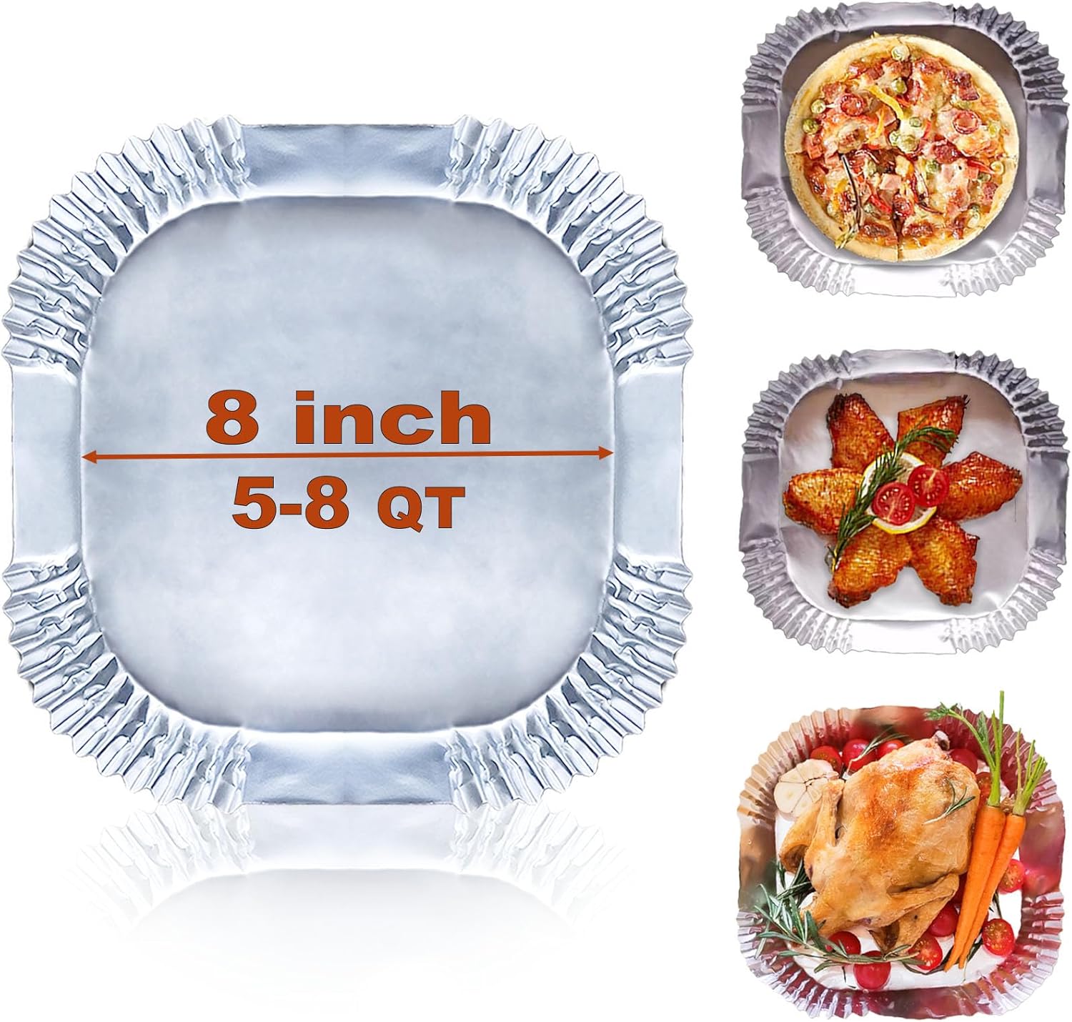 Aluminum Foil Air Fryer Liners, Disposable Air Fryer Liners