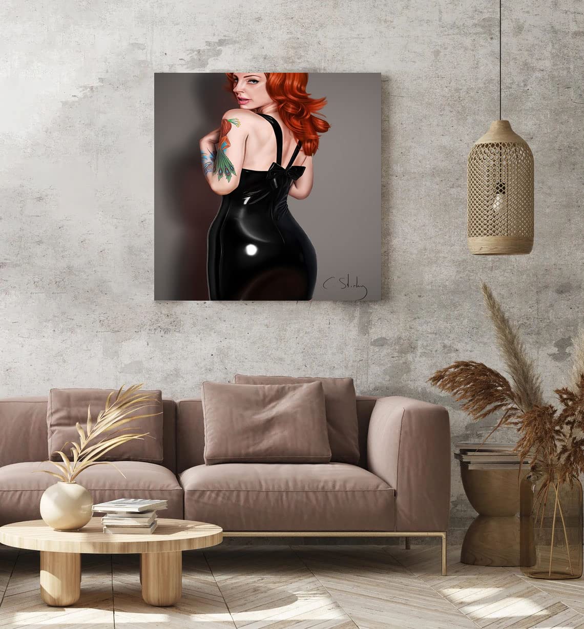 VERRE ART Printed Framed Canvas Painting for Home Decor Office Wall Studio Wall Living Room Decoration (22x22inch Wrapped) - Vanessa Lake 01