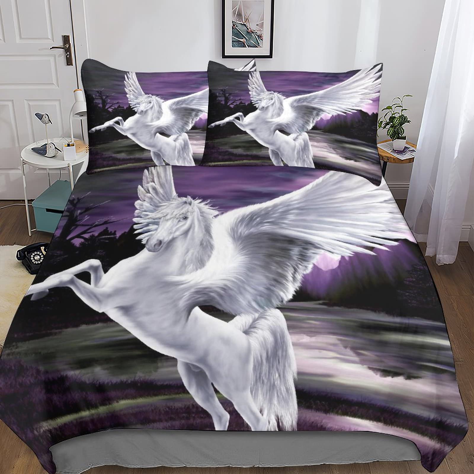 Housse de couette licorne double pour transformer la chambre des filles en royaume enchanté