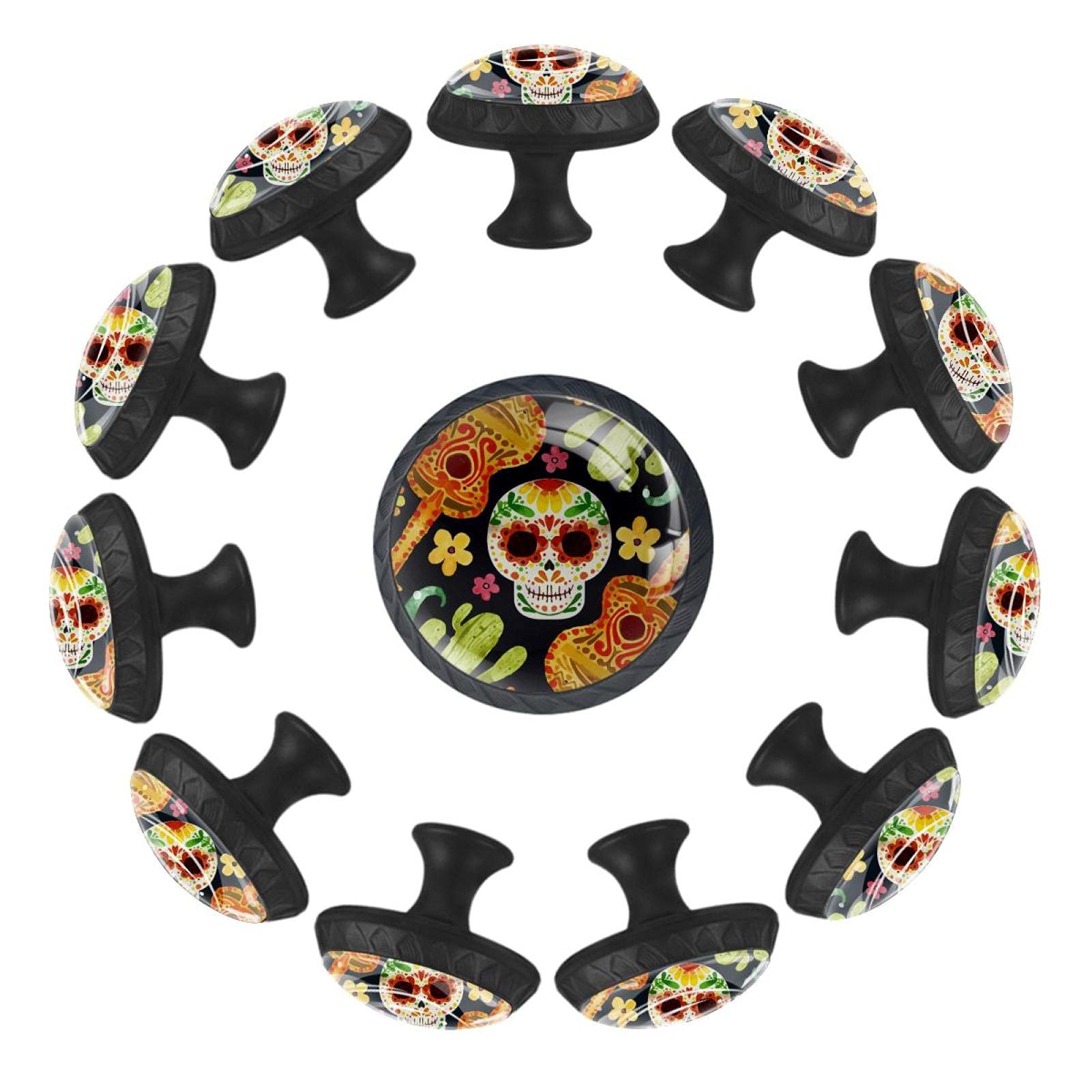 Boutons de tiroir crâne mexicain 35mm : finitions soignées pour meuble de chambre