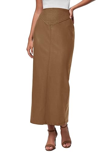 PRETTYGARDEN Long Skirts for Women 2026 Fall Fashion Clothing Faux