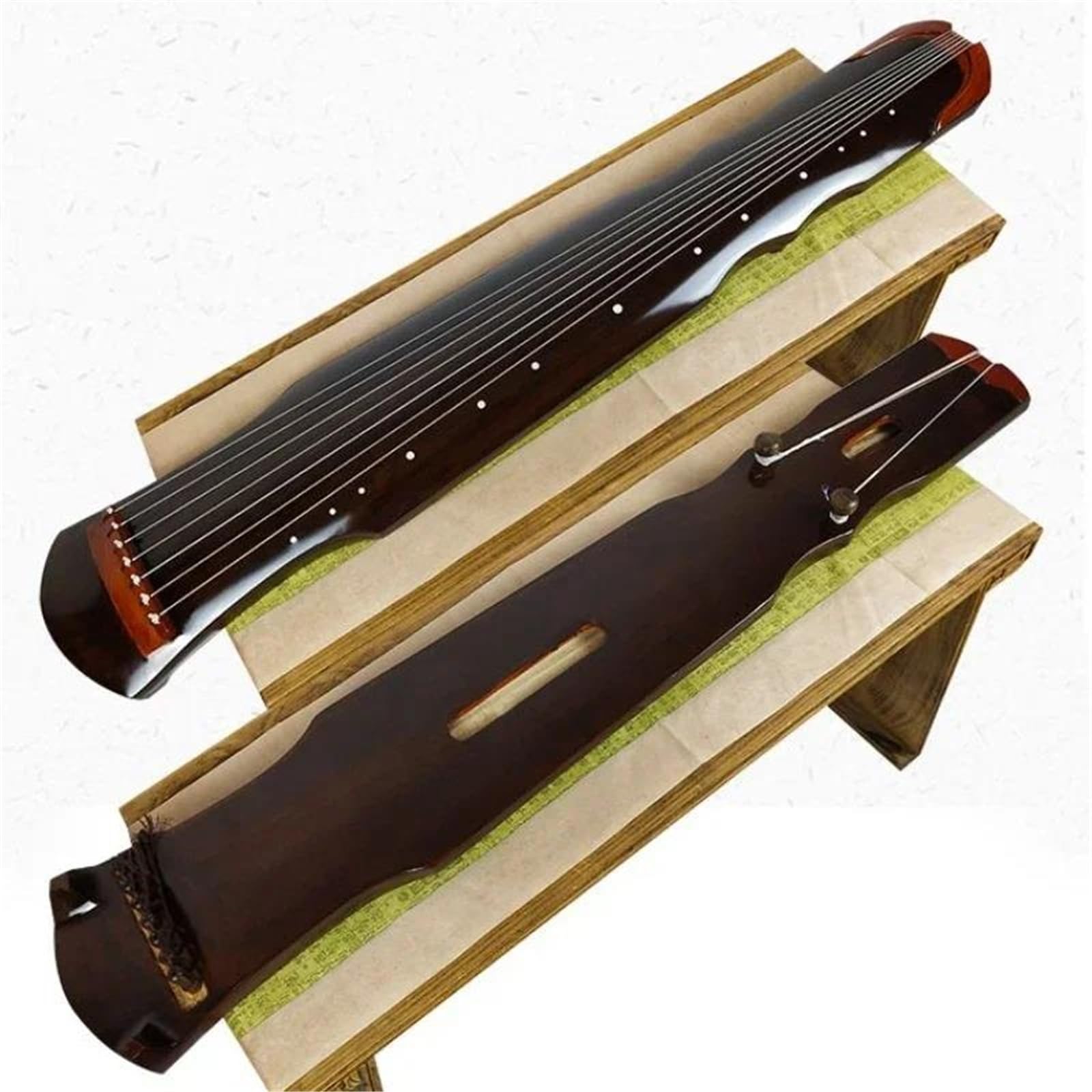 Guqin Fuxi Professionale Fatto A Mano A 7 Corde Per Esercitarsi Nell'insegnamento Degli Strumenti A Corda Marrone Nero Principianti Guqin(Brown)