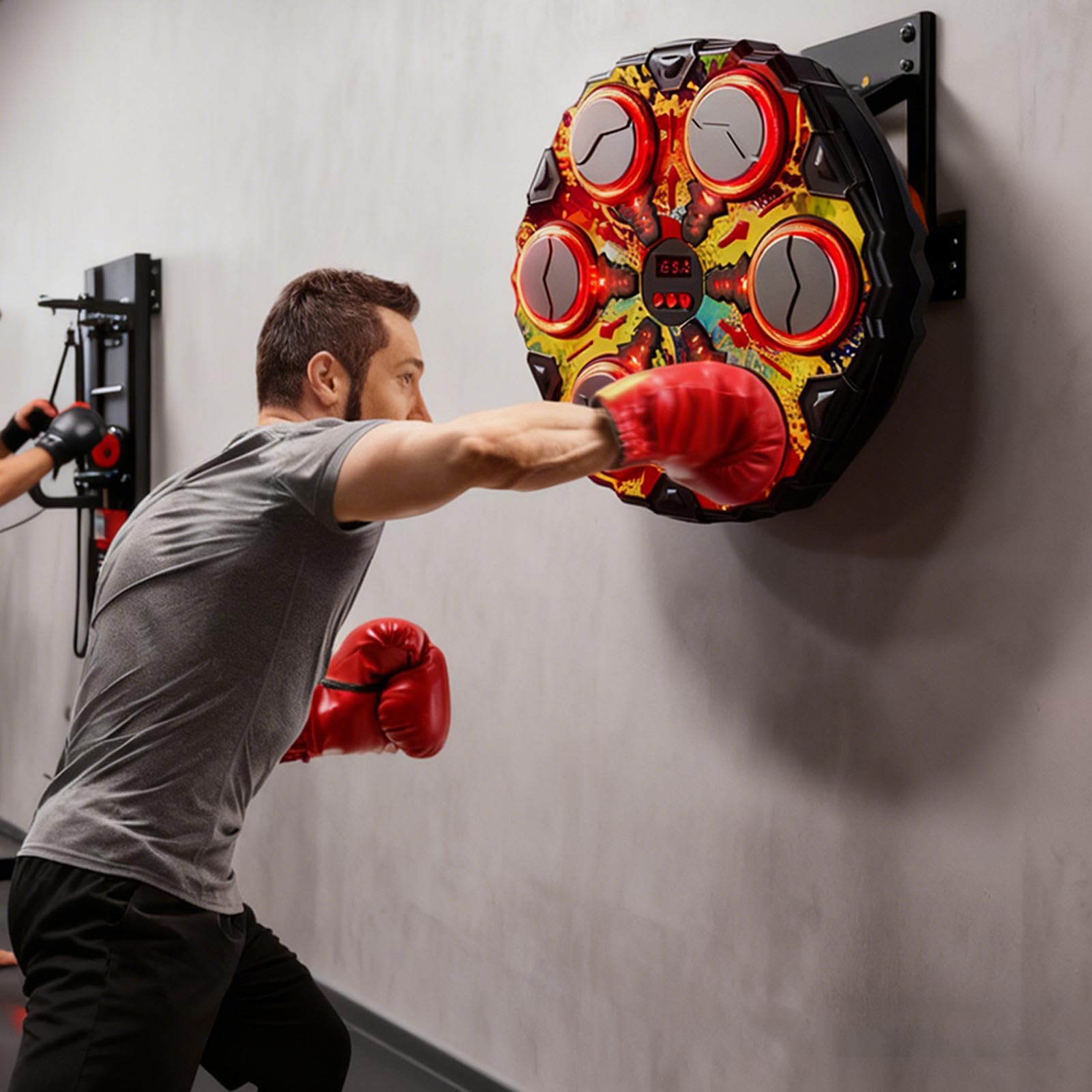 Macchina da boxe, attrezzatura intelligente per allenamento fitness, bersaglio da parete per bambini e adulti, appassionati di fitness, casa, palestra, ufficio, soggiorno, camera da letto