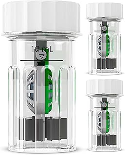 SPORTS WORLD VISION Hydrogen Peroxide Contact Lens Case (3 Pieces) Easy to Carry | Vent Built into Cap | Universal Protective Case, Barrel Shaped Contact Lens Cleaning Container for Everyday Use