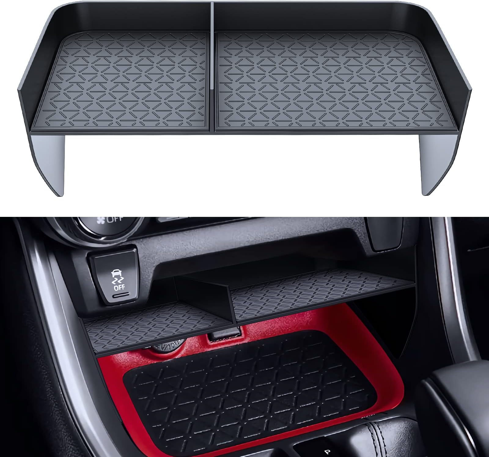 DIAMOOKYUpgraded Center Console Organizer Compatible with Toyota RAV4 2024 2023 2022 2021 2020 2019 Interior Accessories, Insert Tray Secondary Storage Box