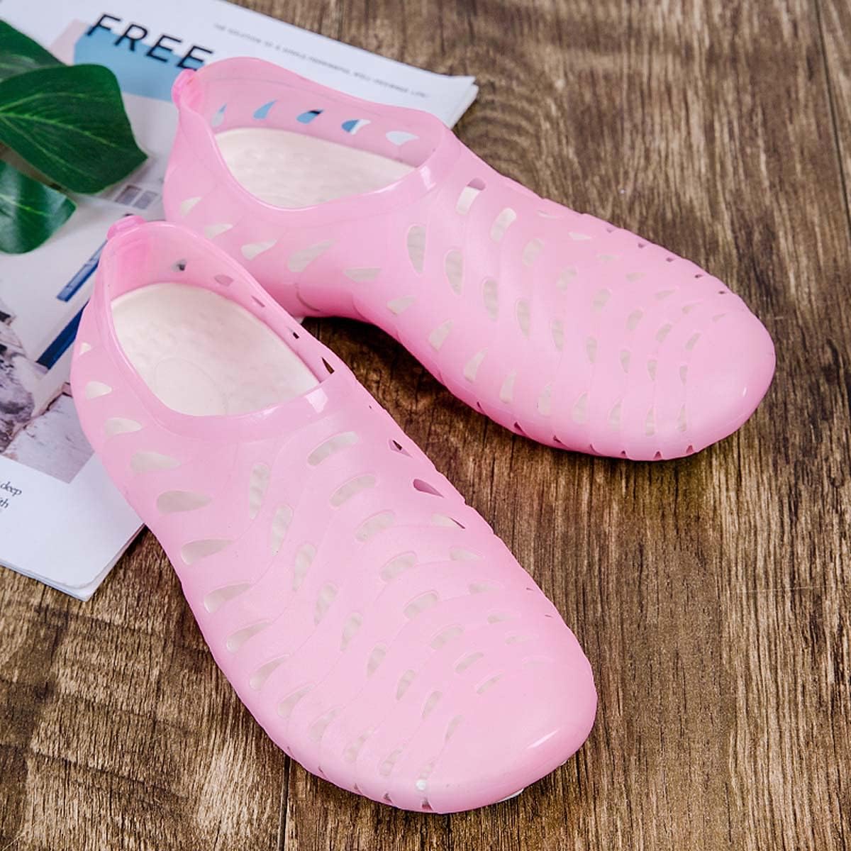 HYDLONGR Men's Women's Lightweight Breathable Non-Slip Garden Sandals Quick-Drying Hole Water Shoes Beach Kayaking Shoes