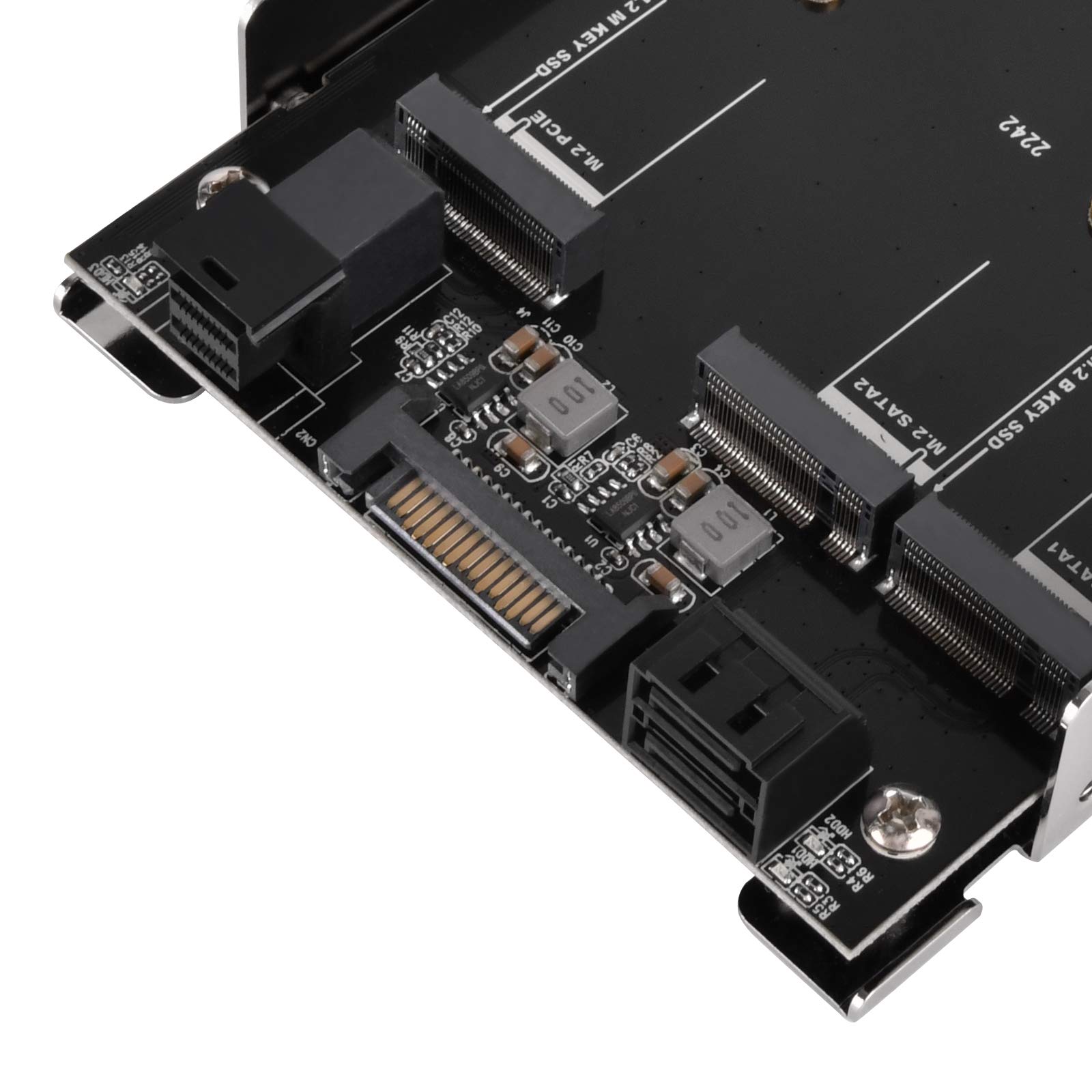 SilverStone SST-SDP12-3.5 Zoll für 2x M.2 SATA und 1x M.2 NVMe SSD Mounting Adapter Bracket