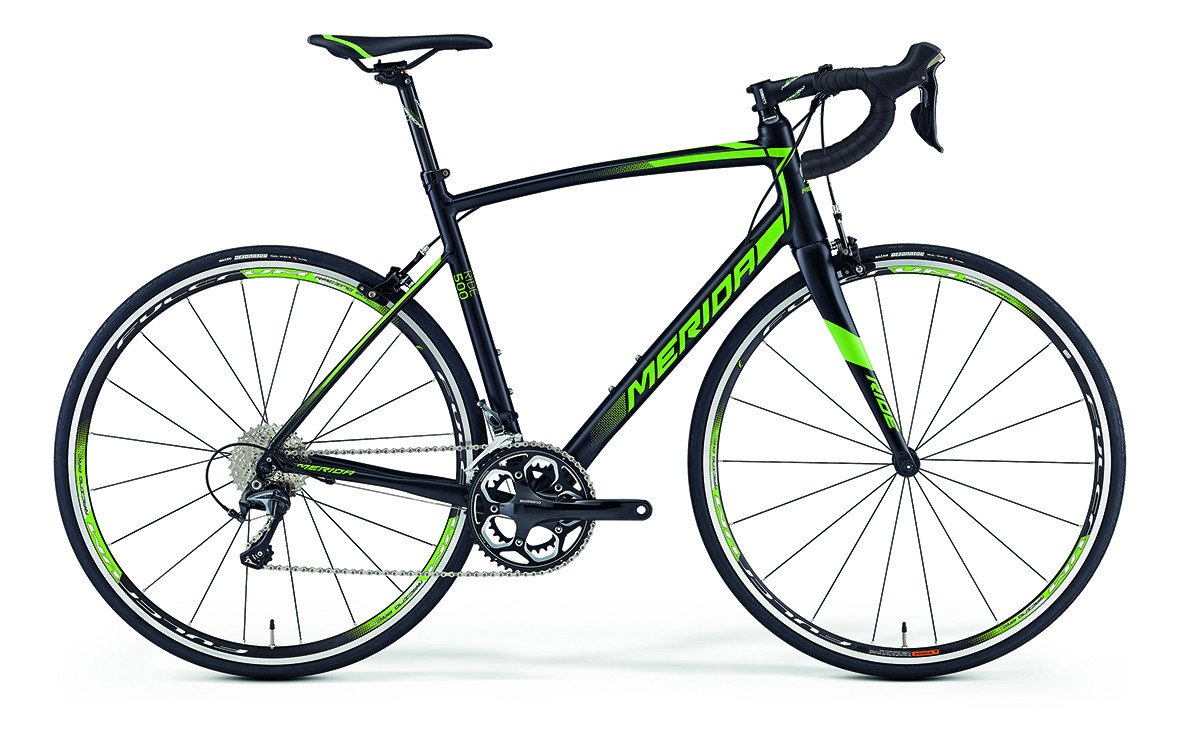 MERIDA RIDE 500 28 pollici bici da corsa nero/verde (2016)