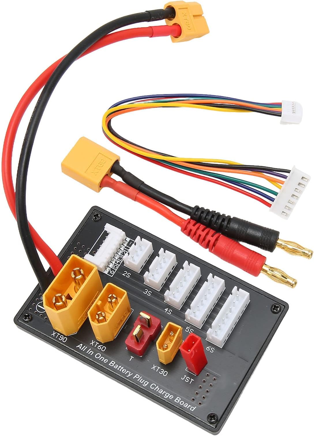 Lipo Battery Parallel Charging Board Five in One for Imax B6 B6AC IDST Q6 Lite Multi Charger Plate, Efficient Connection for RC Enthusiasts