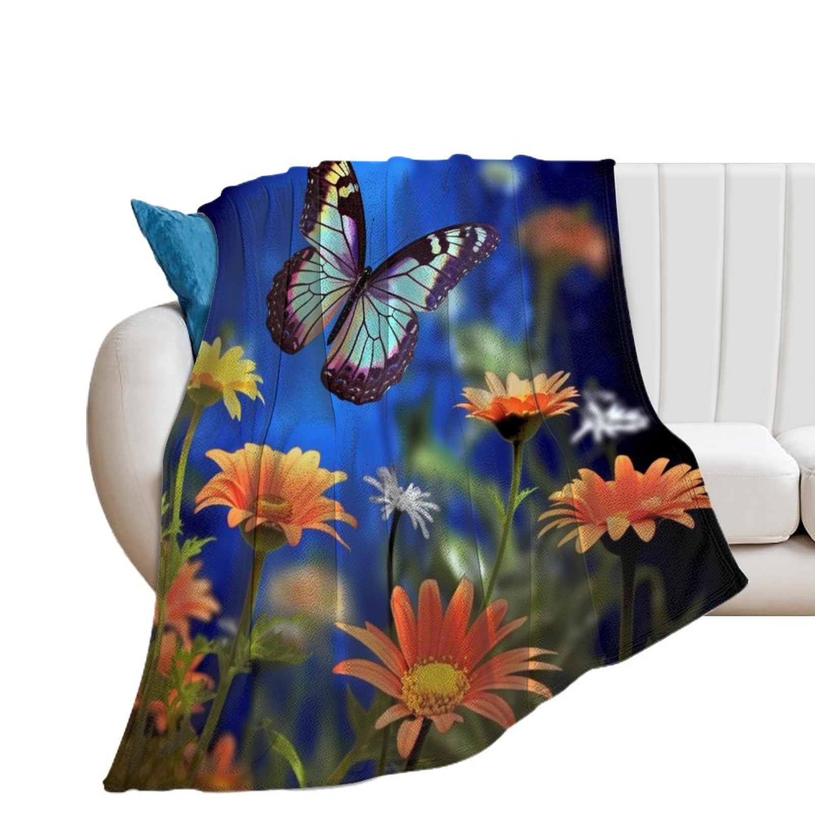 Couverture en flanelle douce et confortable pour canapé et lit d'hiver